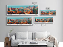Load image into Gallery viewer, El Paso Texas Panoramic Painting, Framed Canvas Print, Mid Century Modern Wall Art, Retro Pop Art Travel Poster, Home Decor, City Art