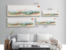 Carregar imagem no visualizador da galeria, Agualva Portugal Wall Art, Panoramic Travel Poster, Panoramic Framed Canvas Print, City Wall Art, Wall Hanging Home Decor, Travel Art