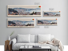 Load image into Gallery viewer, Amadora Portugal Travel Print Wall Art, Panoramic City Art, Travel Art, Wall Decor, Vacation Gift, Framed Canvas Print Or Metal Art