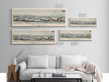 Load image into Gallery viewer, Angarsk Russia Panoramic Travel Poster, Framed Canvas Print or Metal Wall Art, Travel Art, Home Decor, Panoramic Painting, Midcentury Art