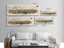 Load image into Gallery viewer, Ankara Turkey Travel Print Wall Art, Panoramic City Art, Travel Art, Wall Decor, Vacation Gift, Framed Canvas Print Or Metal Art