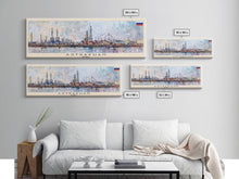 Load image into Gallery viewer, Astrakhan Russia Travel Print Wall Art, Panoramic City Art, Travel Art, Wall Decor, Vacation Gift, Framed Canvas Print Or Metal Art