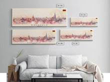Load image into Gallery viewer, Bielefeld Germany Travel Print Wall Art, Panoramic City Art, Travel Art, Wall Decor, Vacation Gift, Framed Canvas Print Or Metal Art
