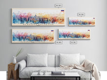 Load image into Gallery viewer, Blagoveshchensk Russia Travel Art, City Art, Framed Canvas Print or Metal Wall Art, Europe Travel Poster, Panoramic Wall Art, Extra Wide Wall Art