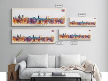 Load image into Gallery viewer, Coventry United Kingdom Wall Art, Panoramic Travel Poster, Panoramic Framed Canvas Print, City Wall Art, Wall Hanging Home Decor, Travel Art