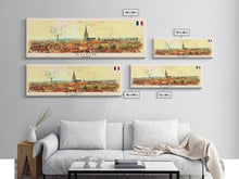 Load image into Gallery viewer, Dijon France Travel Art, City Art, Framed Canvas Print or Metal Wall Art, Europe Travel Poster, Panoramic Wall Art, Extra Wide Wall Art