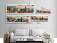 Carregar imagem no visualizador da galeria, Agualva Portugal Wall Art, Panoramic Travel Poster, Panoramic Framed Canvas Print, City Wall Art, Wall Hanging Home Decor, Travel Art