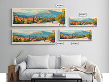 Load image into Gallery viewer, Almeria Spain Wall Art, Panoramic Travel Poster, Panoramic Framed Canvas Print, City Wall Art, Wall Hanging Home Decor, Travel Art