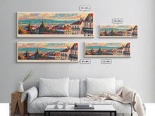 Load image into Gallery viewer, Amadora Portugal Travel Print Wall Art, Panoramic City Art, Travel Art, Wall Decor, Vacation Gift, Framed Canvas Print Or Metal Art