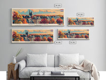 Load image into Gallery viewer, Apeldoorn Netherlands Travel Print Wall Art, Panoramic City Art, Travel Art, Wall Decor, Vacation Gift, Framed Canvas Print Or Metal Art
