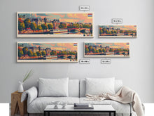 Load image into Gallery viewer, Arnhem Netherlands Wall Art, Panoramic Travel Poster, Panoramic Framed Canvas Print, City Wall Art, Wall Hanging Home Decor, Travel Art