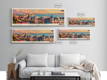 Load image into Gallery viewer, Astrakhan Russia Travel Print Wall Art, Panoramic City Art, Travel Art, Wall Decor, Vacation Gift, Framed Canvas Print Or Metal Art