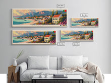 Load image into Gallery viewer, Barreiro Portugal Travel Print Wall Art, Panoramic City Art, Travel Art, Wall Decor, Vacation Gift, Framed Canvas Print Or Metal Art