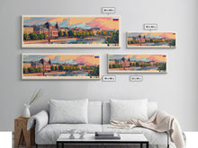 Load image into Gallery viewer, Blagoveshchensk Russia Travel Art, City Art, Framed Canvas Print or Metal Wall Art, Europe Travel Poster, Panoramic Wall Art, Extra Wide Wall Art