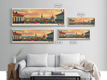 Carregar imagem no visualizador da galeria, Bologna Italy Wall Art, Panoramic Travel Poster, Panoramic Framed Canvas Print, City Wall Art, Wall Hanging Home Decor, Travel Art