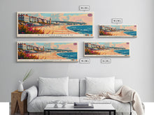 Load image into Gallery viewer, Bournemouth United Kingdom Wall Art, Panoramic Travel Poster, Panoramic Framed Canvas Print, City Wall Art, Wall Hanging Home Decor, Travel Art