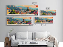 Load image into Gallery viewer, Burgos Spain Wall Art, Panoramic Travel Poster, Panoramic Framed Canvas Print, City Wall Art, Wall Hanging Home Decor, Travel Art