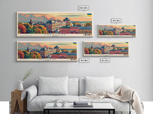 Cargar imagen en el visor de la galería, Cherkasy Ukraine Travel Art, City Art, Framed Canvas Print or Metal Wall Art, Europe Travel Poster, Panoramic Wall Art, Extra Wide Wall Art
