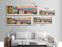 Load image into Gallery viewer, Coimbra Portugal Travel Art, City Art, Framed Canvas Print or Metal Wall Art, Europe Travel Poster, Panoramic Wall Art, Extra Wide Wall Art
