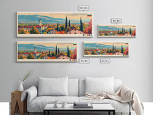 Load image into Gallery viewer, Dobrich Bulgaria Travel Art, City Art, Framed Canvas Print or Metal Wall Art, Europe Travel Poster, Panoramic Wall Art, Extra Wide Wall Art