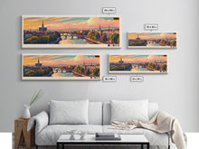 Load image into Gallery viewer, Duisburg Germany Wall Art, Panoramic Travel Poster, Panoramic Framed Canvas Print, City Wall Art, Wall Hanging Home Decor, Travel Art