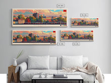 Load image into Gallery viewer, Durres Albania Travel Print Wall Art, Panoramic City Art, Travel Art, Wall Decor, Vacation Gift, Framed Canvas Print Or Metal Art