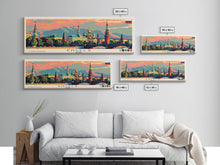 Load image into Gallery viewer, Engels Russia Panoramic Travel Poster, Framed Canvas Print or Metal Wall Art, Travel Art, Home Decor, Panoramic Painting, Midcentury Art