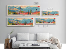 Load image into Gallery viewer, Erzurum Turkey Travel Print Wall Art, Panoramic City Art, Travel Art, Wall Decor, Vacation Gift, Framed Canvas Print Or Metal Art