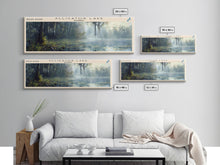 Load image into Gallery viewer, Alligator Lake Florida Panoramic Framed Canvas Print, Lake House Decor, Tropical Landscape, Travel Poster, Wall Art, Scenic Painting