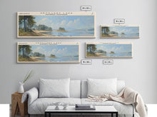 Load image into Gallery viewer, Artillery Lake Panoramic Framed Canvas Print, Lake House Art, Modern Decor, Travel Poster, Scenic View, Home Decoration