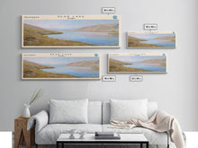 Load image into Gallery viewer, Bear Lake USA North Slope Alaska Panoramic Framed Canvas Print, Lake House Decor, Scenic Painting, Travel Poster, Nature Scene
