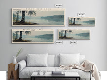 Load image into Gallery viewer, Beech Fork Lake West Virginia Framed Canvas Print, Panoramic Lake House Art, Scenic Painting, Travel Poster, Rustic Decor, Nature Scene