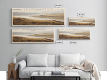 Carregar imagem no visualizador da galeria, Calamus Reservoir Nebraska Framed Canvas Print, Panoramic Lake House Decor, Wall Art, Travel Poster, Rustic Lake Painting, Nature Art