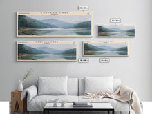 Cargar imagen en el visor de la galería, Carters Lake Georgia Framed Canvas Print, Panoramic Lake House Decor, Wall Art, Travel Poster, Rustic Lake Painting, Nature Art