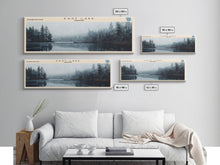 Load image into Gallery viewer, East Lake Oregon Framed Canvas Print, Panoramic Lake House Decor, Wall Art, Travel Poster, Rustic Lake Painting, Home Decor