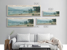 Carregar imagem no visualizador da galeria, Georgetown Lake Montana Framed Canvas Print, Lake House Art, Panoramic Wall Art, Travel Poster, Scenic Lake Painting, Home Decor