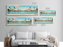 Load image into Gallery viewer, Dead Lakes Florida Framed Canvas Print, Midcentury Modern Panoramic Wall Art, Bedroom Decor, Pop Art, Travel Poster Art, Scenic Nature Painting
