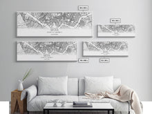 Load image into Gallery viewer, Panoramic Seoul City Map, South Korea Art, Map Print, Minimalist Wall Art, Canvas Art, Housewarming Gift, Street Map Art, Closing Gift