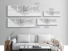 Cargar imagen en el visor de la galería, Panoramic St Petersburg City Map, Florida Art, Map Print, Minimalist Wall Art, Canvas Art, Housewarming Gift, Street Map Art, Closing Gift