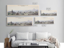 Load image into Gallery viewer, Borobudur Travel Poster Print, Framed Canvas Print, COUNTRY Travel Art, Wood Framed Art, Wall Hanging, Home Decor
