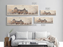 Cargar imagen en el visor de la galería, Château Frontenac COUNTRY Travel Poster Print, Framed Canvas Print, COUNTRY Travel Art, Wood Framed Art, Wall Hanging, Home Decor