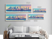 Carregar imagem no visualizador da galeria, Abu Dhabi, United Arab Emirates Panoramic Travel Poster Canvas Print, Abu Dhabi, United Arab Emirates Painting, United Arab Emirates Art, Abu Dhabi Travel Art, Living Room Painting