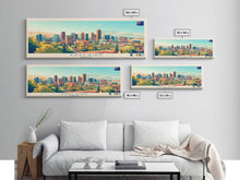 Carregar imagem no visualizador da galeria, Adelaide, Australia Panoramic Travel Poster Canvas Print, Adelaide, Australia Painting, Australia Art, Adelaide Panoramic Travel Art, Travel Painting