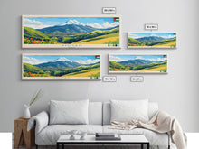 Load image into Gallery viewer, Amman, Jordan Panoramic Travel Poster Canvas Print, Amman, Jordan Painting, Jordan Art, Amman Travel Art, Living Room Painting