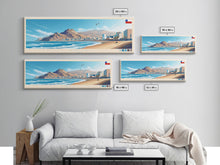 Load image into Gallery viewer, Arica, Chile Travel Poster Panoramic Canvas Print, Arica, Chile Painting, Chile Art, Arica Travel Art, Guest Room Painting