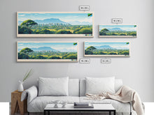 Carregar imagem no visualizador da galeria, Arusha, Tanzania Panoramic Travel Poster Canvas Print, Arusha, Tanzania Painting, Tanzania Art, Arusha Travel Art, Guest Room Painting