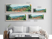 Carregar imagem no visualizador da galeria, Bafoussam, Cameroon Travel Poster Panoramic Canvas Print, Bafoussam, Cameroon Painting, Cameroon Art, Bafoussam Travel Art, Guest Room Painting