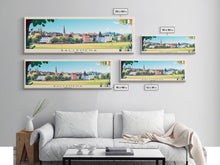 Carregar imagem no visualizador da galeria, Ballymena, Ireland Travel Poster Panoramic Canvas Print, Ballymena, Ireland Painting, Ireland Art, Ballymena Travel Art, Guest Room Painting