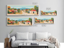 Load image into Gallery viewer, Banfield, Argentina Panoramic Travel Poster Canvas Print, Banfield, Argentina Painting, Argentina Art, Banfield Panoramic Travel Art, Travel Painting