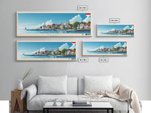 Load image into Gallery viewer, Batam, Indonesia Panoramic Travel Poster Canvas Print, Batam, Indonesia Painting, Indonesia Art, Batam Travel Art, Guest Room Painting